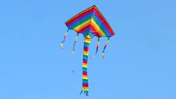безплатна доставка голям модел въздушен змии детски въздушен летяща змия низ линия забавна играчка на открито, плажен въздушен змии ветроуловитель комета риба въздушен змии найлон Изображение 2
