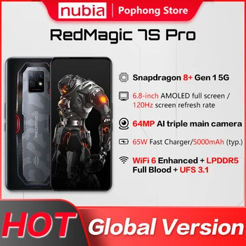 Глобалната версия на Nubia RedMagic 7S Pro Мобилен телефон 6,8 