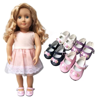 За детска кукла Обувки Черен Бял Принк Роза Червена Обувки са Подходящи за 18 