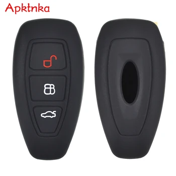 Apktnka 3 Бутона Силикон Авто Дистанционно Ключодържател във формата На Миди Калъф За Ford Focus RS Fiesta, Mondeo B-Max Grand C-MAX и S-MAX, Galaxy