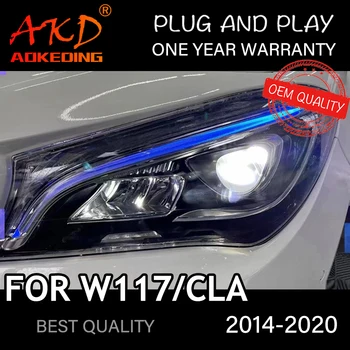 Headlight For BENZ CLA200 250 2014-2020 Car автомобили стоки LED DRL Hella Xenon Lens Hella Hid H7 W117 Car Accessories