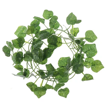 Нов 2,4 м Изкуствена Лоза Зелени Растения Лист, Окачен Декор Ратанови Лиана Стенни Листа Изображение 2