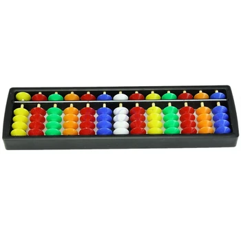 Преносим Линеен Соробан с Разноцветни Мъниста Математически Изчислителен Инструмент Abacus GXMB Изображение 2