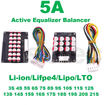 5A Капацитивен Активен Баланс Еквалайзер за 4S-6S 7S 8S 10S 13S 14Т 16S 20S 24S Литиево-йонна батерия Lifepo4 LTO