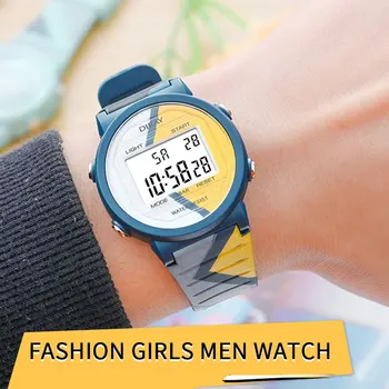 Модерни Спортни тънки мъжки часовник с Дата, Led Дигитален дисплей, Силиконова Женски Улични Електронни Часовници, Студентски Луксозни Часовници
