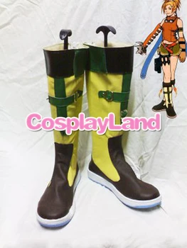 Final Fantasy X Rikku Обувки за Cosplay, Обувки Игри Вечерни Обувки за Cosplay по Поръчка за Възрастни, Дамски Обувки