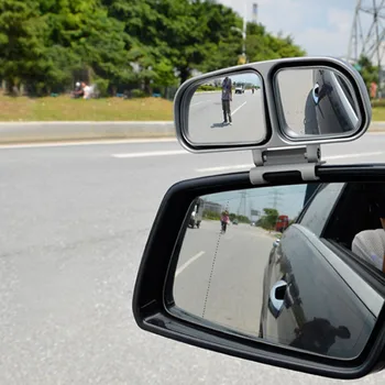 Автомобилно Сляпо Петно Куполна Квадратно Огледало С 2 Огледала, Автоматичен Наклон, Странично Външно Парко-Огледало За Обратно Виждане Универсални Аксесоари За Автомобили
