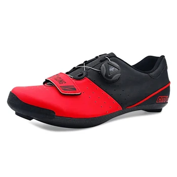 Самоблокирующаяся Велосипедна Пътна обувки На един съвсем малък От Термоформуемого Въглеродни влакна, Професионални Велосипедни Дишащи Обувки За езда, Мъжки или женски