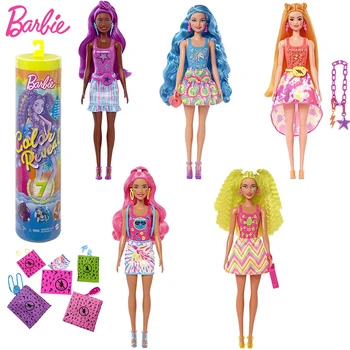 Оригиналната Барби Color Reveal Неоновата Серия с равен брой гласове-боя, Кукли за Момичета, Изненади, Аксесоари, водоразтворими Играчки за Деца, Принт с равен брой гласове-Боя