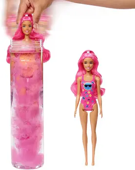 Оригиналната Барби Color Reveal Неоновата Серия с равен брой гласове-боя, Кукли за Момичета, Изненади, Аксесоари, водоразтворими Играчки за Деца, Принт с равен брой гласове-Боя Изображение 2