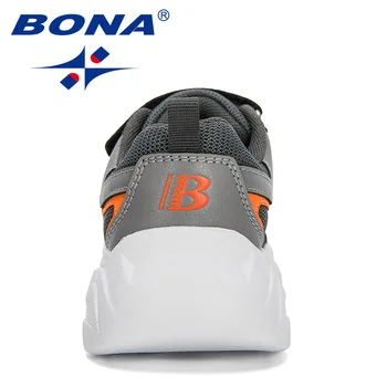 BONA/ 2020 Нови Дизайнерски Модни Маратонки, Детски Окото Тенис Дишащи Спортни Обувки За Момчета, Ежедневни Модел Обувки За Момичета, Удобна Изображение 2