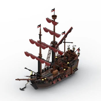 Оторизиран MOC-116561 Val De Mer Пиратски кораб Серия Pirate Bay градивните елементи на MOC Комплект (1089 бр.) Изображение 2
