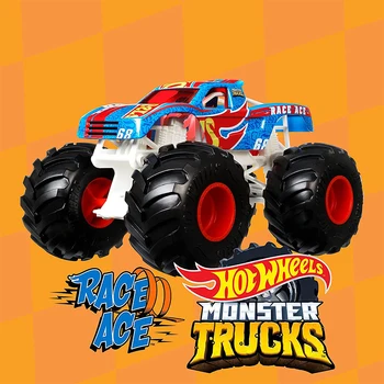 Оригинални Hot Wheels Monster Trucks 1:24 Големи Превозни Средства в Голям размер, се Събират Гласове под Налягане, Метални Играчки за деца, Офроуд Автомобил, Подарък За Рожден Ден