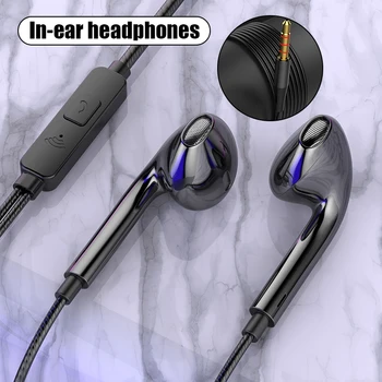 Аудио Кабел Спортни слушалки на ушите Линеен Микрофон За Устройства с аудио изход Слушалки Слушалки Музикални Слушалки