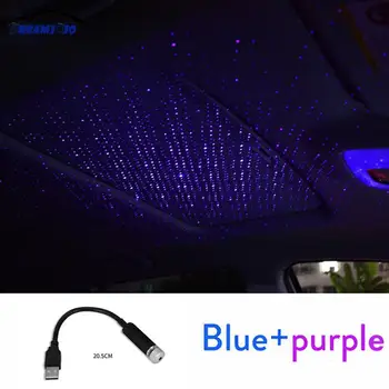 USB Хранене Галактика Звезда Проектор Лампа Романтична LED Звездното Небе нощна светлина за Покрива на Автомобила Началната Стая на Тавана Декор Щепсела и да Играе. Изображение 2
