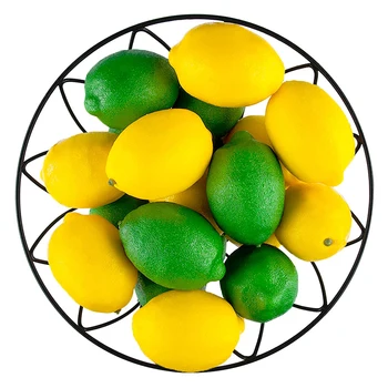 10 БР. Изкуствени Лимони и Лайм, Фалшиви Плодове, Лимон, Изкуствена Реалистична Имитация на един Лимон за Дома, Кухни, Вечерни Украса
