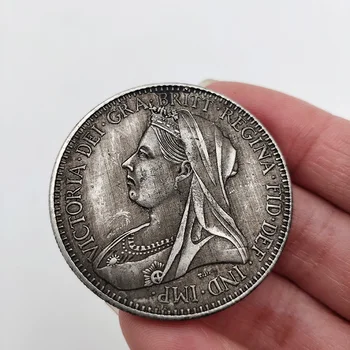 Монети на Британската Кралица Елизабет 1951 Кон с Меч и кон Възпоменателни Монети Декорация на Дома, Събиране на Монети Занаяти Подарък Изображение 2