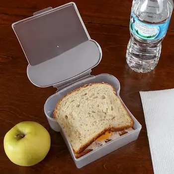 Кутия за Сандвичи Практичен за многократна употреба Прозрачен Органайзер За Съхранение на Закуски за Кухня Контейнер за Хляб Контейнер за Вечеря