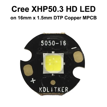 Cree XHP50.3 HD 18 2320 W лумена 6500 ДО 4000 ДО 3000 ДО 5050 SMD Led на KDLitker DTP Мед MCPCB Фенерче направи си САМ Изображение 2