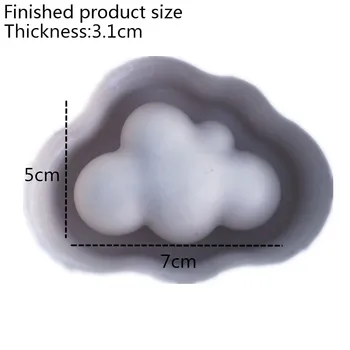 3D форма на облак силиконова форма за украса на тортата инструменти шоколад скърпвам мухъл кухненски принадлежности за печене Изображение 2