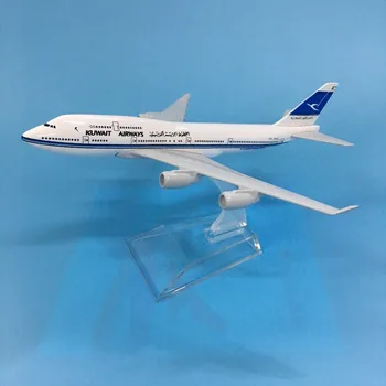 Модел на самолет, Монолитен под натиск от метал 1:400 16 см Модел самолет Модел самолет Kuwait Airways 