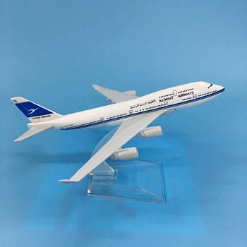 Модел на самолет, Монолитен под натиск от метал 1:400 16 см Модел самолет Модел самолет Kuwait Airways 