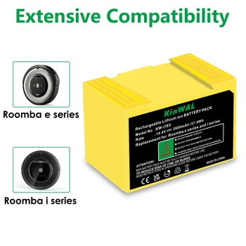 Сменяеми литиево-йонна батерия за iRobot Roomba e series, e5, e6, i series, i7, i7 + i8, 5150 e5150 e515020 e5152 e5154 e5158