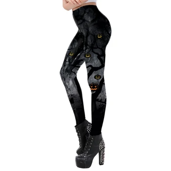 Труп на Булката Гамаши В Ивица С Шевове Дамски Панталони Секси Тесни Панталони На Хелоуин 3D Печат Фитнес Гамаши С Висока Талия Изображение 2