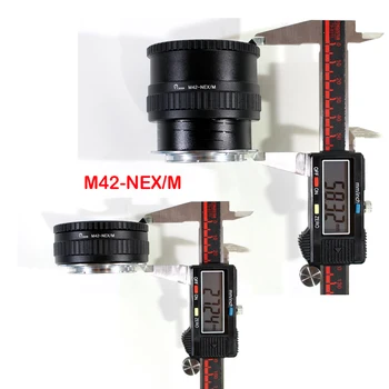 Pixco Регулируема Фокусиране Макро Геликоидальный Адаптер за Тръба е Подходящ За обектив M42 към Sony E-Mount Фотоапарати NEX A5000 A3000 5T 3N Изображение 2