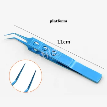 11 cm Титанов клещи офталмологични микро ножици, пинсети Титанов микрохирургические инструменти Клепач клещи офталмологични