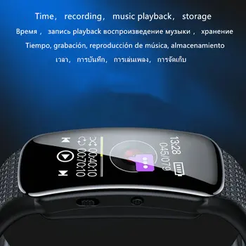 Amoi B80 Смарт часовници гривна гласова активация скрит цифров диктофон MP3 Музикален Плейър интелигентни гривна Стелт Диктофон Изображение 2