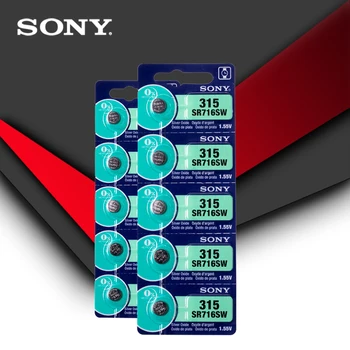 10 бр. Sony 100% Оригинал 315 SR716 SR716SW EP2012 D315 Мобилни Бутон на Батерията Азотен Сребро мъжки дамски детски часовници на дребно карта