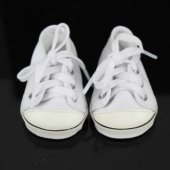 Бяла, спортни обувки за кукли 43 см, най-добрият подарък за рожден ден за деца (продават само обувки) Изображение 2