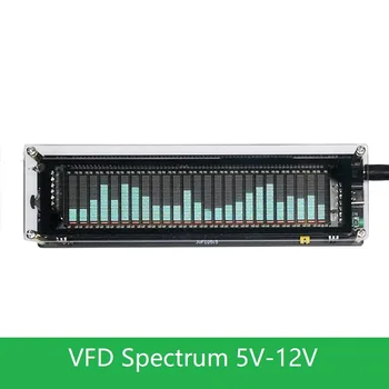 VFD Музикален Спектър Дисплей, Гласово управление Индикатор за Нивото на Анализатор за ритъм, VU Метър ЗА TYPE-C 5 В 12 В автомобилен Усилвател на МОЩНОСТ