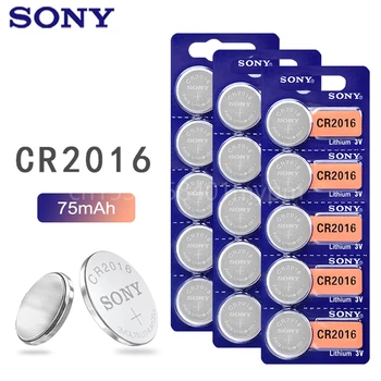 Оригинален Sony CR2016 3 Литиева Батерия за Ключ на Автомобила Часовник Дистанционно Управление Играчка 2016 ECR2016 CR 2016 Бутон на Батерията