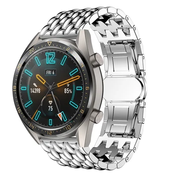 22 мм и Каишка за часовник за Huawei Watch GT 2/GT2/gt 2д Смарт Гривна от Сплав от Неръждаема Стомана Гривна за Galaxy Watch 46 мм Изображение 2