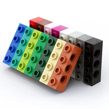 1 бр. Строителни блокове 3701 1 x 4 с дупки Колекция Тухли Обемна Модулна играчка GBC За хай-тек набор MOC