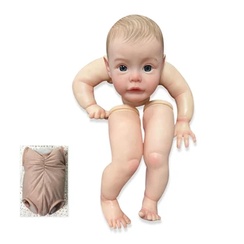 NPK 24 инча Вече Боядисани Части от Кукли Реборн Сю-сю е Буден Реалистична Детска 3D Картина с по-Видими Венами Тканевое Тяло в комплект Изображение 2