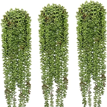 Изкуствен Евкалипт Ратан Фалшиви Висящи Растения В Саксии Зелено Растение Отговаря на Мандала Лоза за Стенни Стаите на Дома на Полк Декор