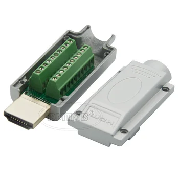 Штекерный HDMI конектор с резба съединение в задната част и метален корпус