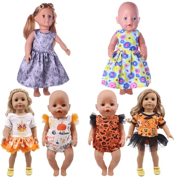 Облекло за кукли, Костюми с оранжеви Пчели, Обличам 11 Видове За 18-инчовата американската и 43-сантиметровой Кукла Baby Born, Модни и Ежедневни дрехи, Коледен Подарък