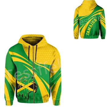 Флаг име Тессффел Африка Ямайка Емблемата на Крал Лъв Нов Модерен Спортен Костюм 3DPrint Мъжки/Дамски Градинска Облекло Harajuku Забавни Качулки B2 Изображение 2
