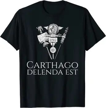 Carthago Delenda Est. Стандартна тениска на римския легионерите. Лятна Памучен Мъжка Тениска С Кръгло деколте и Къс Ръкав New S-3XL