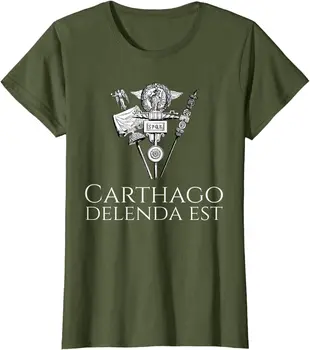 Carthago Delenda Est. Стандартна тениска на римския легионерите. Лятна Памучен Мъжка Тениска С Кръгло деколте и Къс Ръкав New S-3XL Изображение 2
