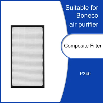 Подмяна на H13 HEPA + Активен Въглен, Комбинирана Мултифункционална Филтър за Пречистване на Въздуха 397*217*38 мм За Boneco p340