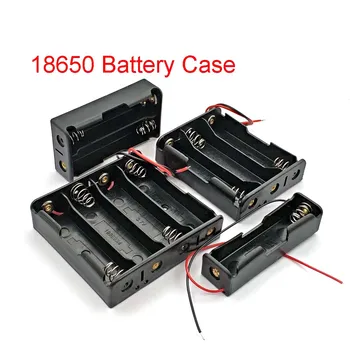Черна Пластмаса 1x 2x 3x 4x 18650 Батерия Кутия За Съхранение за Носене 1 2 3 4 Слот Начин само Батерии Клип на Притежателя Контейнер С Тел Полето Щифт