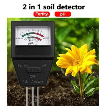 Преносим 2 P82D В 1 Измерителе на Плодородието на почвата PH, Многофункционален Тестер Почвата с 3 Сонди за Градина, Ферма, Тревата, Външна и вътрешна Свръзка Изображение 2