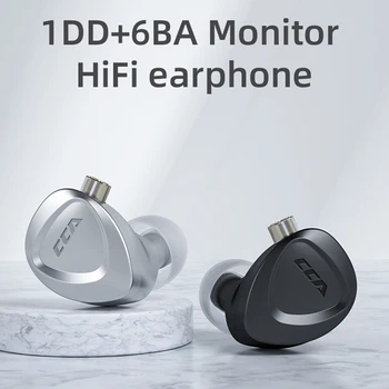 CCA CKX 1DD + 6BA Хибриден Водача Метални ушите Hi-FI Слушалки на Монитора основната част Слушалки Слушалките С Шумопотискане За EDX ZSX DQ6 Изображение 2