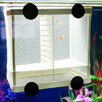 Изолирующая Mesh Кутия Присоске Дизайн Инкубатор За Отглеждане На Риби Чиста Аквариумная Подвесная Инкубационная Кутия