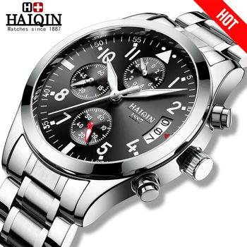 HAIQIN 2019 Reloj hombres Спортни Мъжки часовници най-добрата марка на луксозни мъжки кварцов ръчен часовник водоустойчив мъжки relogio Нови masculino